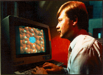 Ernie Chamot at Computer